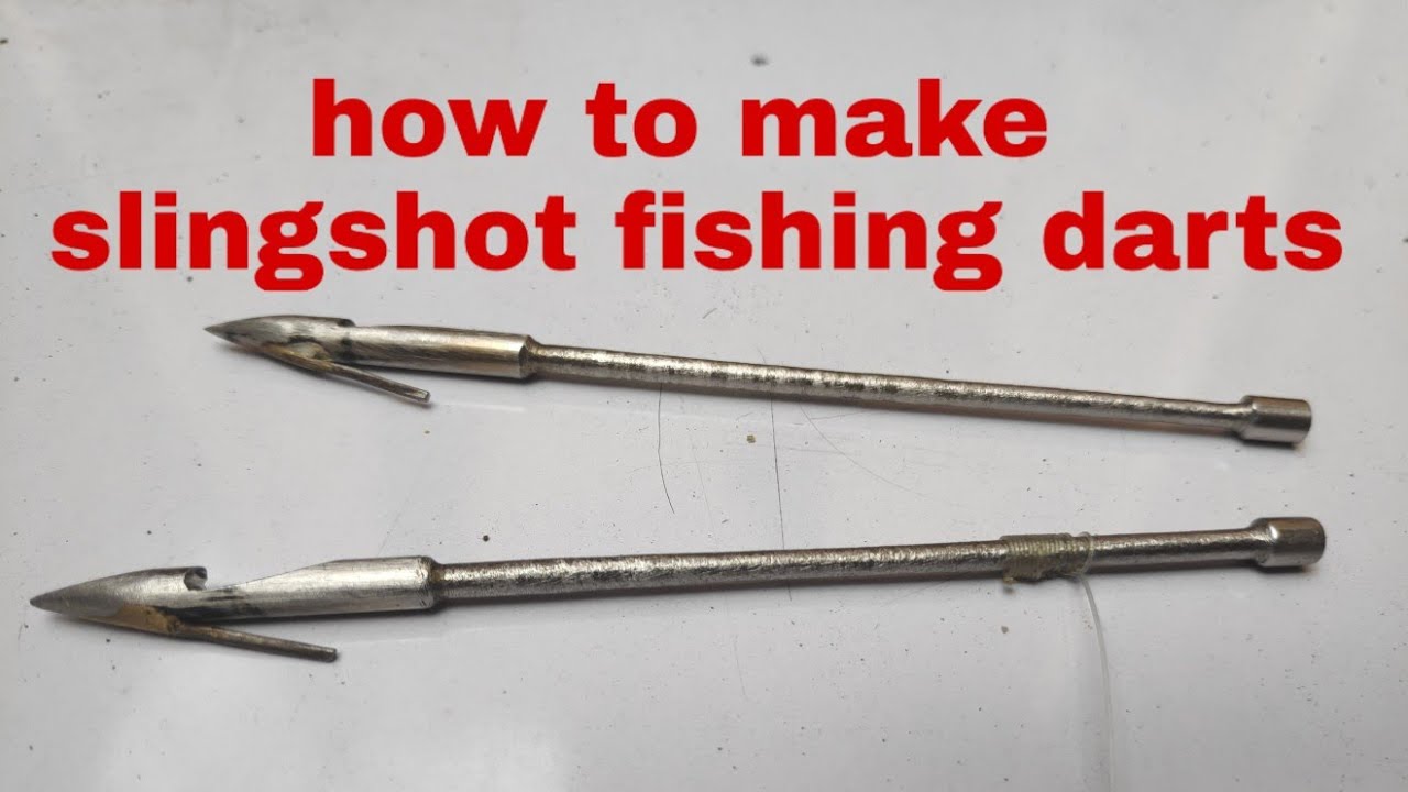 How to make slingshot fishing darts l cara membuat panah pancing ketapel # SLINGSHOT FISHING