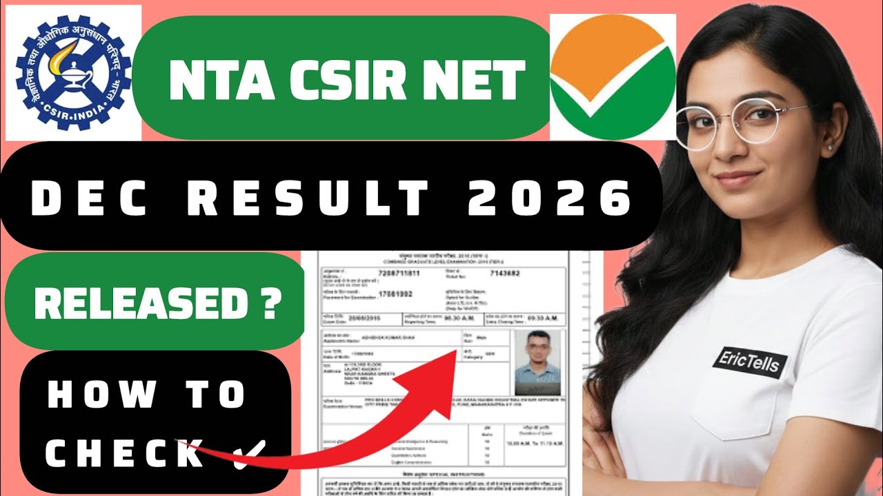 csir net december result 2026 | nta csir ugc net result 2026