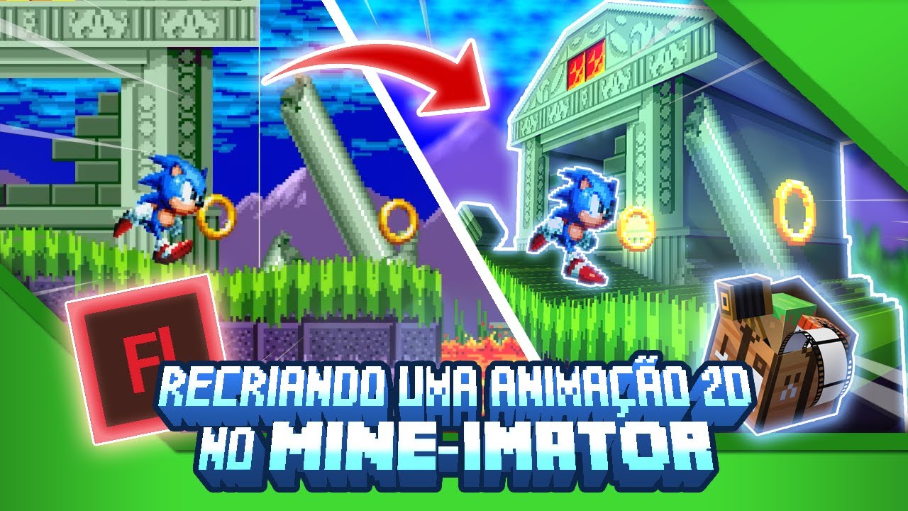 Recriei Uma Animação 2D de Sprites no Mine-Imator!
