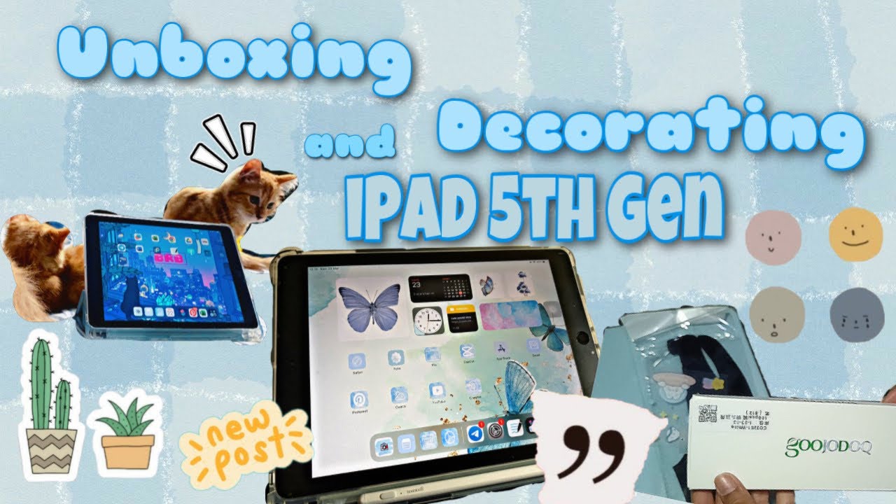 Unboxing iPad 5th Generation di 2023 || Case + Universal Stylus Pen