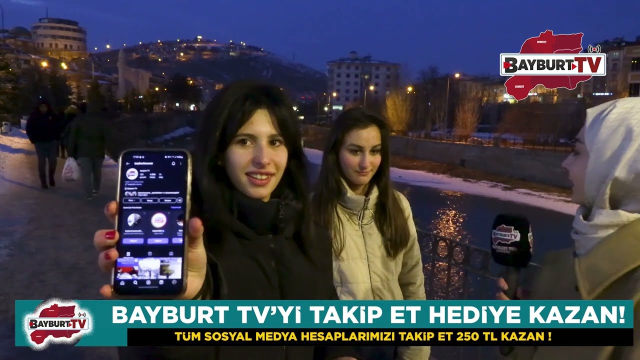 Bayburt TV&rsquo;yi takip eden Hediye Kazanıyor..