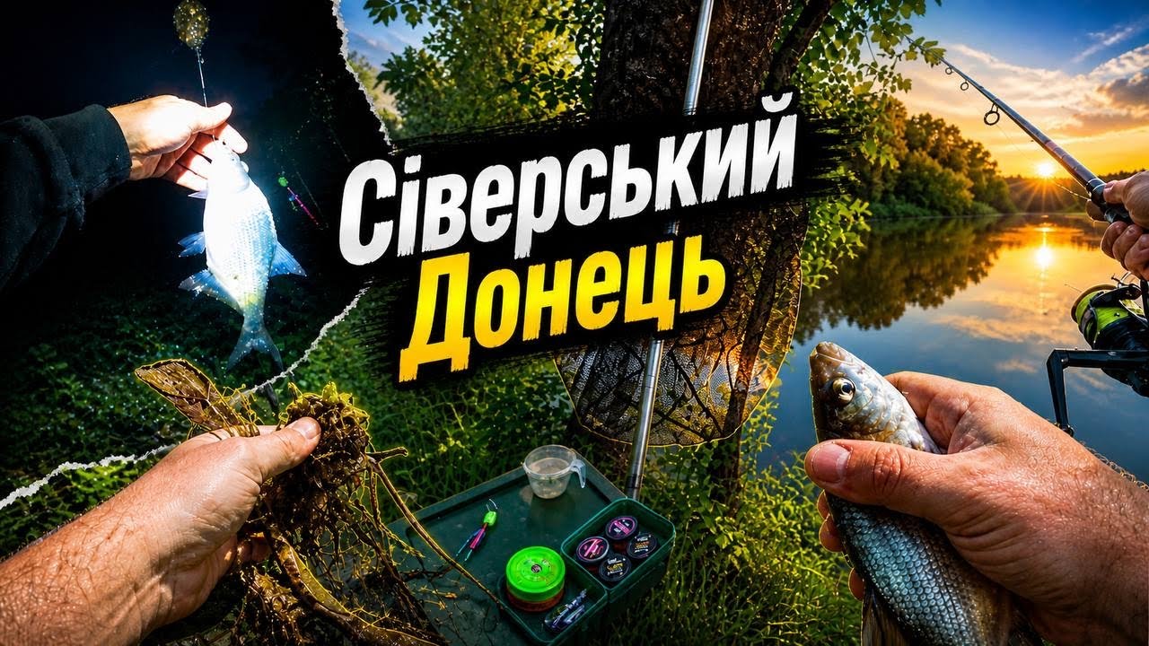 РЫБАЛКА НА РЕКЕ ! СЕВЕРСКИЙ ДОНЕЦ ! ЛОВЛЯ НА ПРУЖИНУ ! ЛОВИЛ ЛЕЩА , А КЛЕВАЛА ЩУКА ! ОХОТА НА САЗАНА