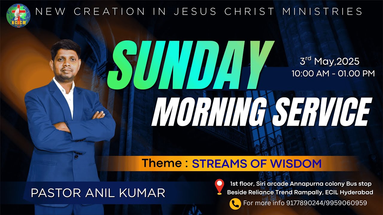 # NCJCM SUNDAY MORNING LIVE SERVICE WITH PASTOR ANIL KUMAR || 3rd MAY 2026 ||