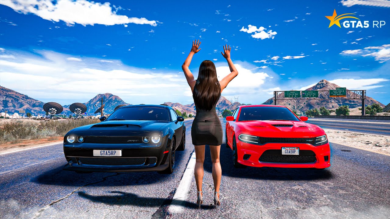 МЫ РЕШИЛИ УСТРОИТЬ НАСТОЯЩУЮ АМЕРИКАНСКУЮ ГОНКУ НА DODGE! GTA 5 RP BURTON