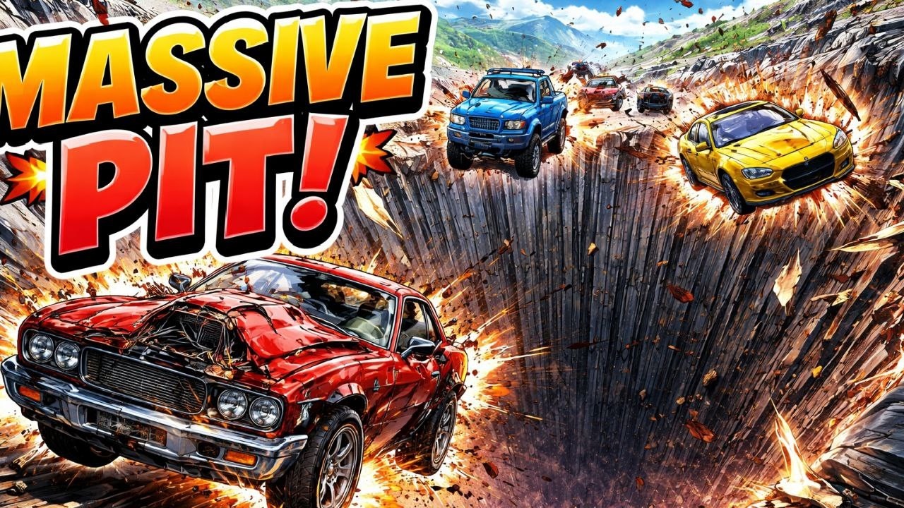 Which car will go over a huge cliff? | BeamNG.Drive