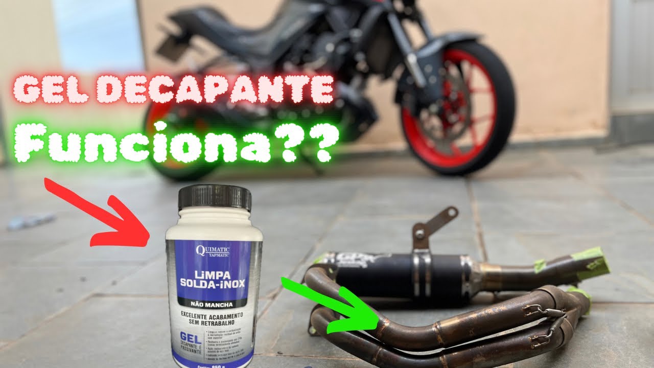 MT03/ COMO LIMPAR O ESCAPAMENTO DA MOTO /GEL DECAPANTE FUNCIONA?