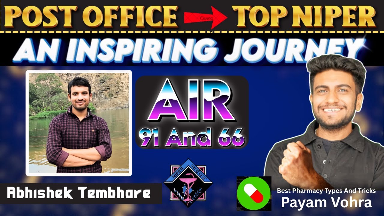 AIR 91 AND 66 ABHISHEK NIPER JEE TOPPERS TALK. NIPER JEE 2025 