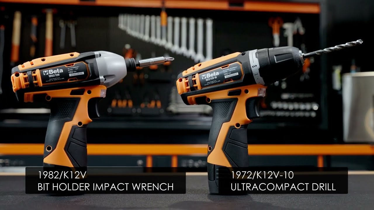 Beta 1972/K12V-10 and 1982/K12V - Ultracompact Drill and Bit Holder Impact Wrench