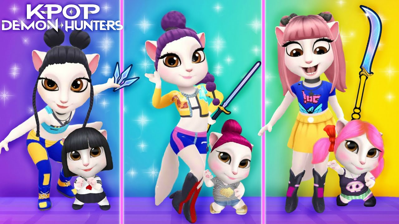 K-POP DEMON HUNTERS are now moms | My Talking Angela 2