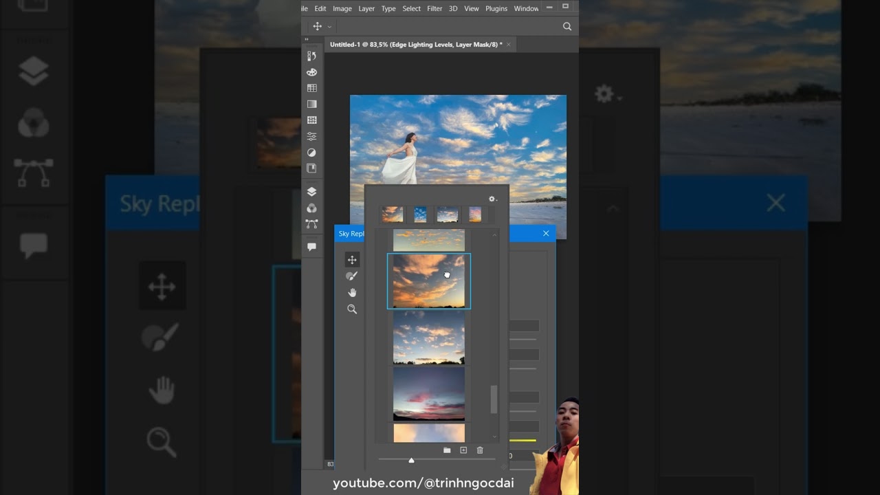Thay đổi m&agrave;u bầu trời nhanh v&agrave; đẹp. #photoshop #design #tutorialyoutube #mrdai