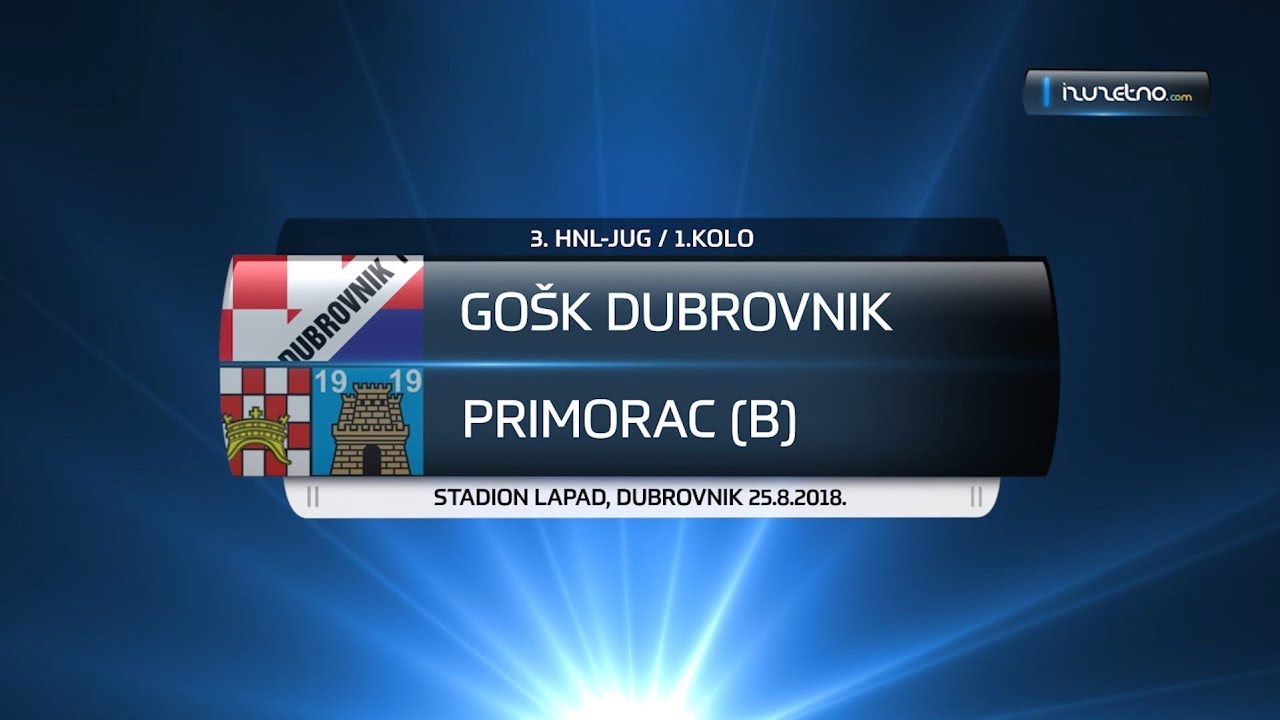 GOŠK Dubrovnik 1919. - Primorac (B) 2:3 (1. kolo 3. HNL-jug, 25.8.2018.)