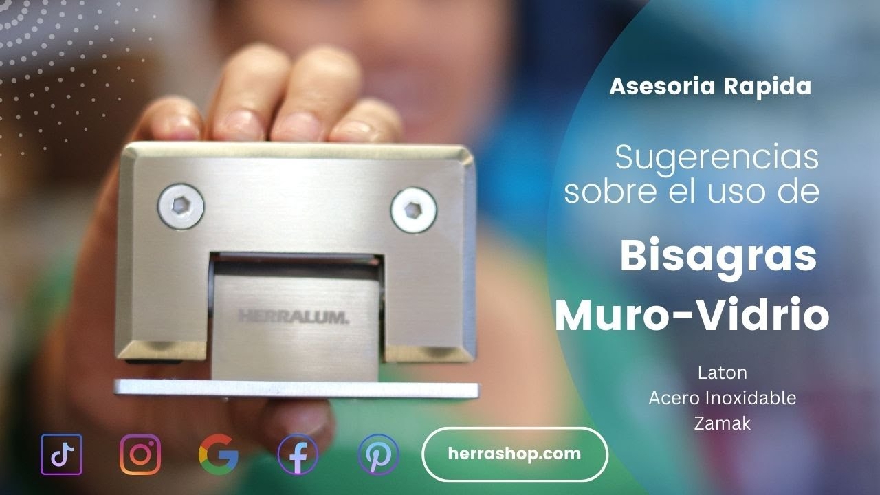 Cuales son las mejores Bisagras muro a vidrio [herrashop, herralum]