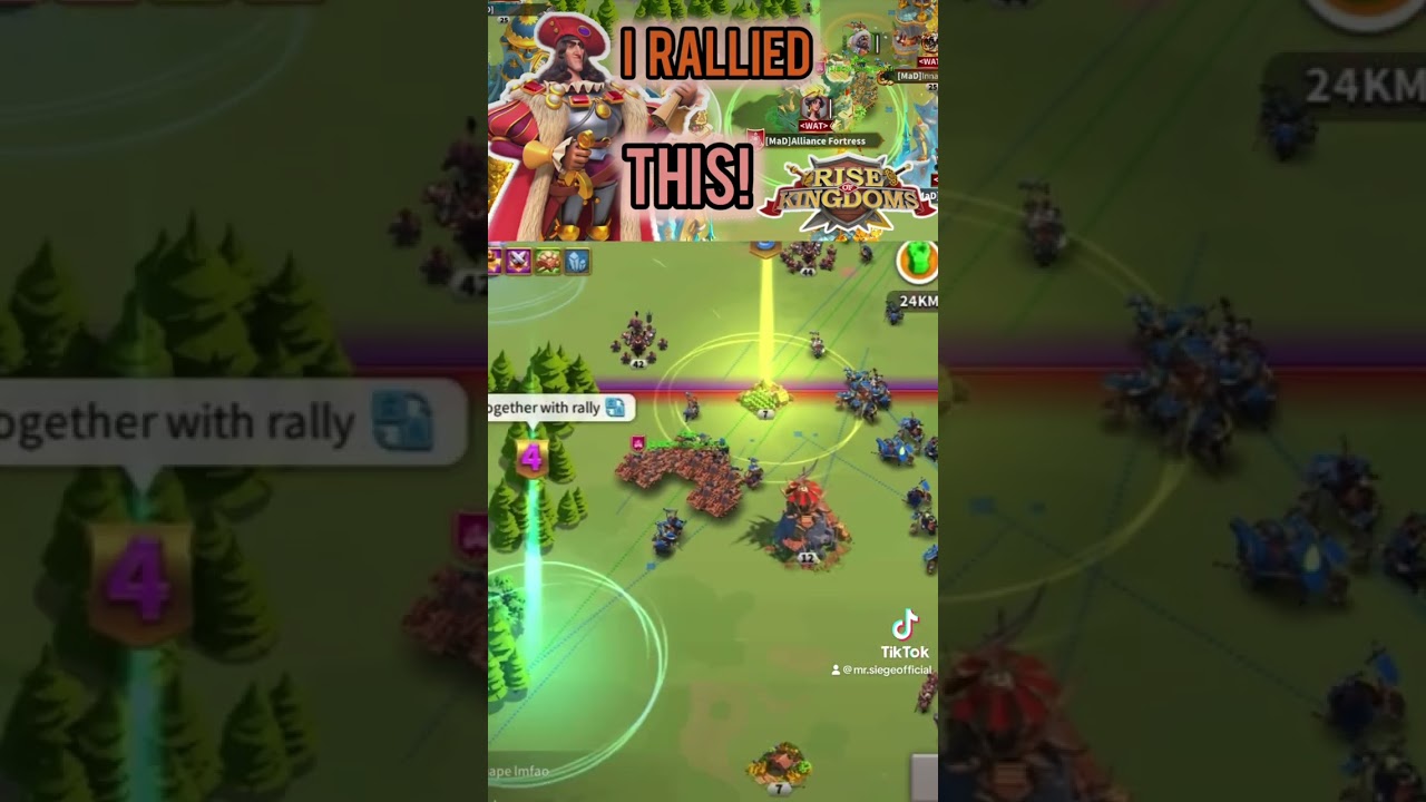 Разрушительная осада в KVK! Смотрите полное видео #riseofkingdoms #engineering #gaming #rok
