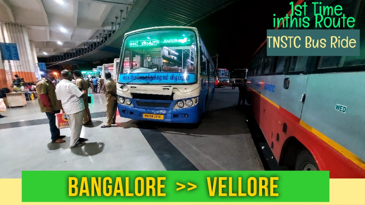 🚍 TNSTC Bus Travel Vlog || Bengaluru to Vellore Bus Night  Journey || Travel Advisor
