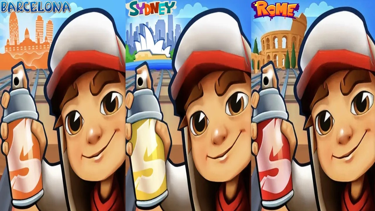 Subway Surfers: Barcelona 2025 🆚 Sydney 2024 🆚 Rome 2026 | Map Comparison!