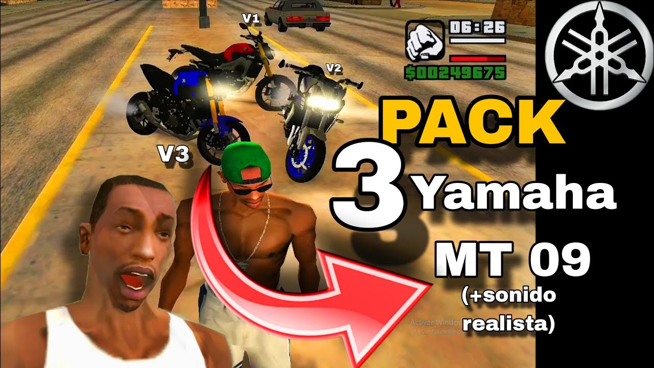 MEGA PACK DE YAMAHA's MT-09, Para tu GTA SAN ANDREAS PC/con sonido real🔥 #2025 #gtasanandreas #fyp 