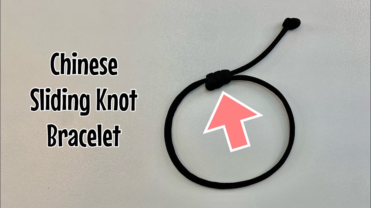 How to make a Chinese sliding knot bracelet - adjustable and simple!
