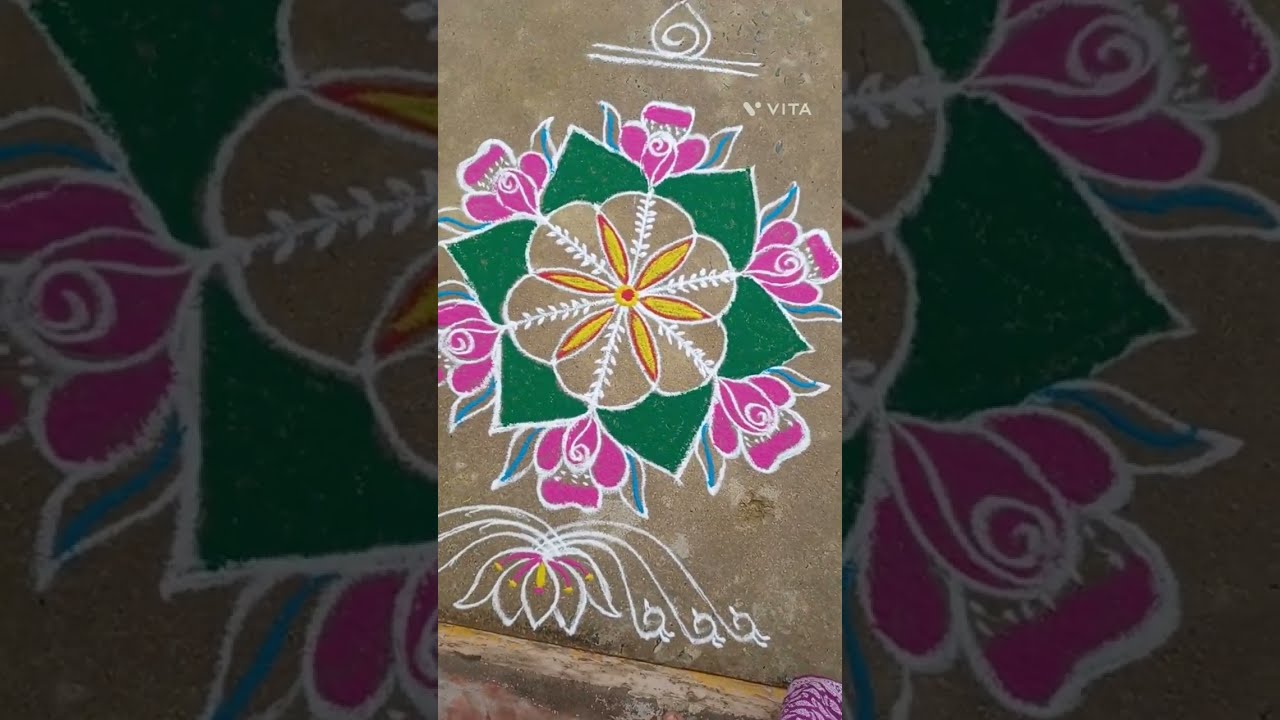 🌷అందమైన ముగ్గు 🌹5*3Easy and beautiful 🤩😍