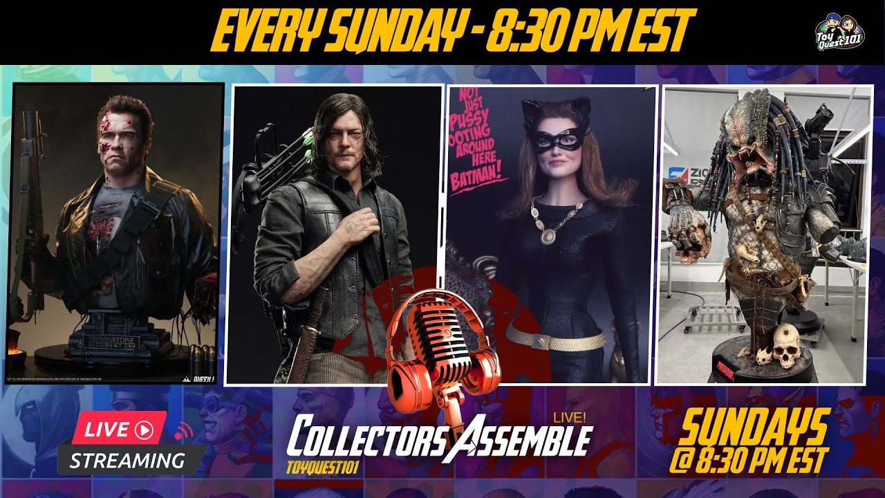 🟢 Ep112| Predator Bust | JazzInc Catwoman | Mechanical T800 | ToyQuest101 Collectors Assemble Live!