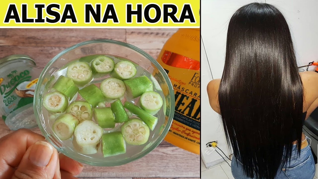 PROGRESSIVA CASEIRA DE QUIABO/CABELOS 2 VEZES MAS LONGOS E EXTREMAMENTE LISOS