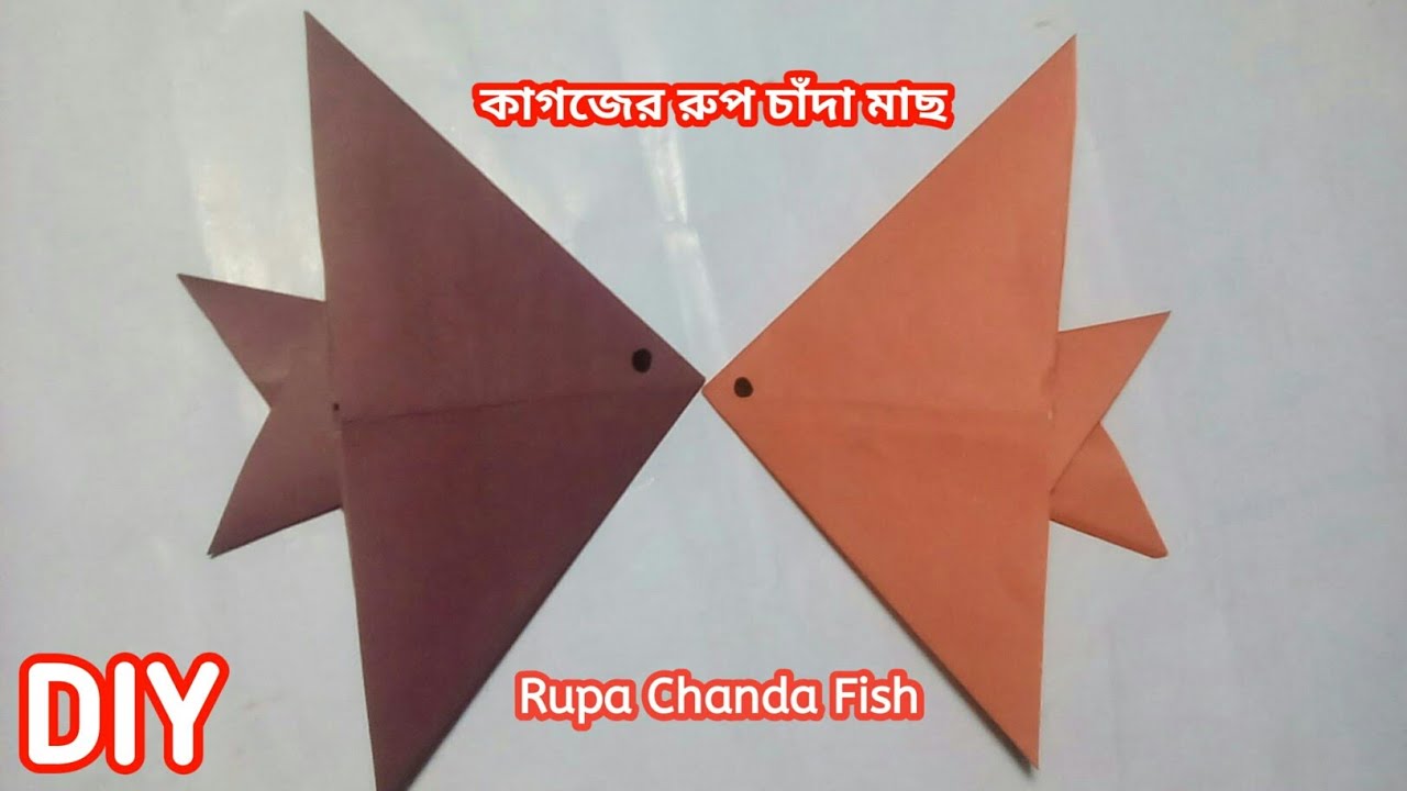 How to make Rupa Chanda paper fish | DIY | রূপ চাঁদা মাছ |Akil Pictures