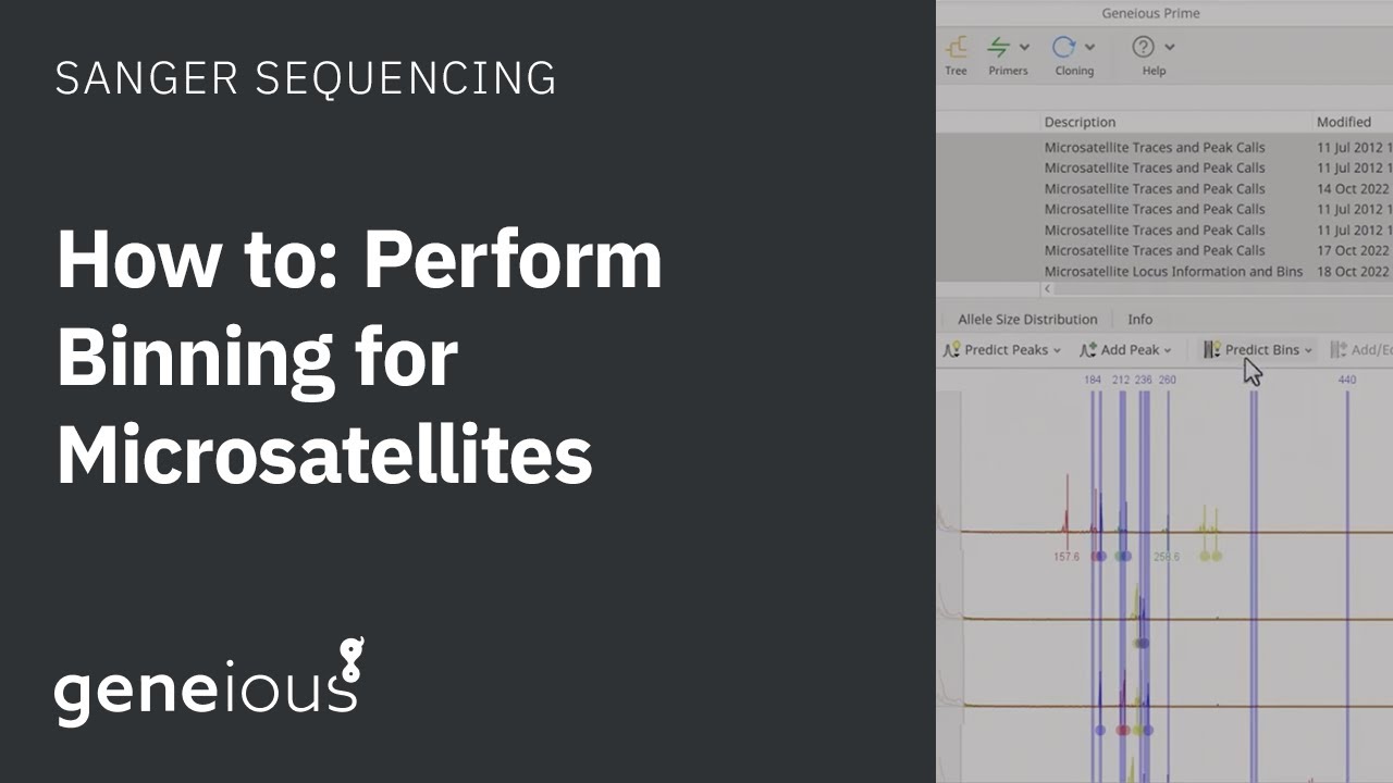Binning for Microsatellites in Geneious Prime