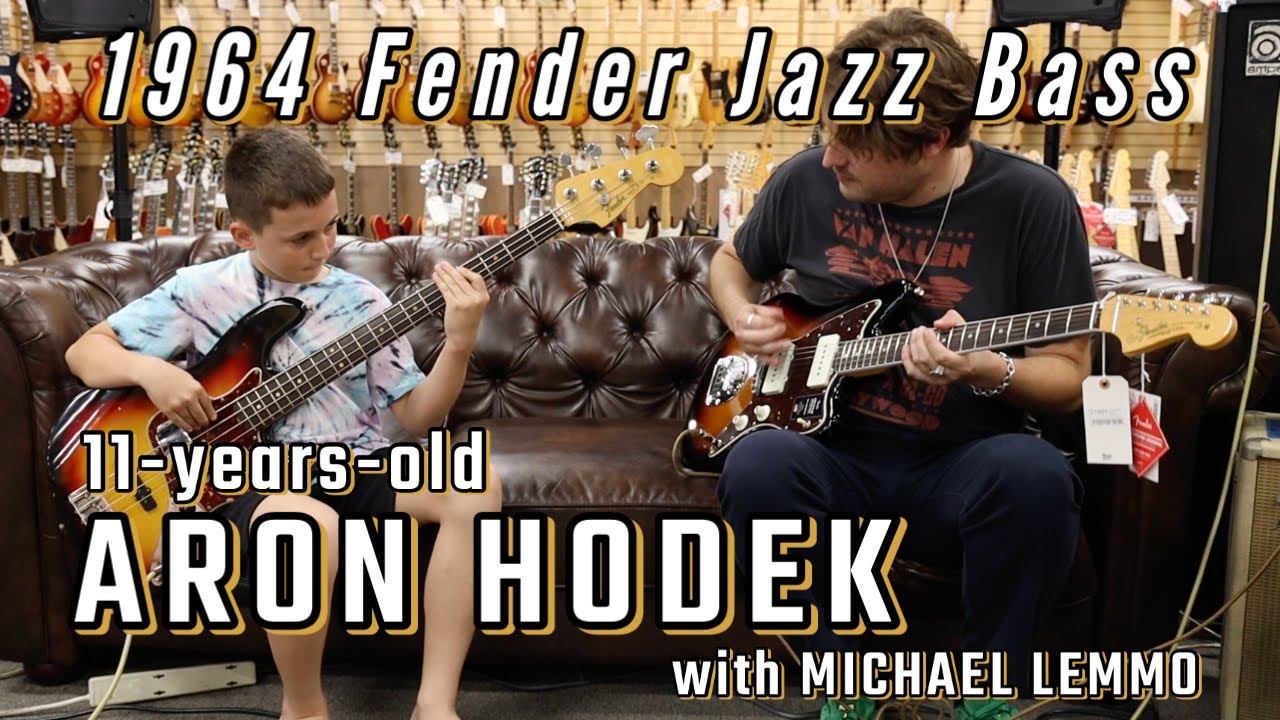11-years-old ARON HODEK jamming with Michael Lemmo | 1964 Fender Jazz Bass
