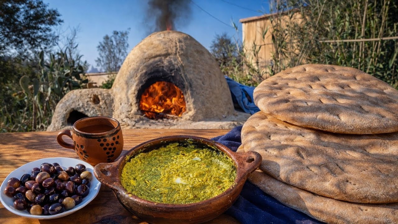 ليوم نشارك معكوم خبر البلدي وغداء طبيعي شاهدوا معنا لفيديو. 🔥🥘🫓