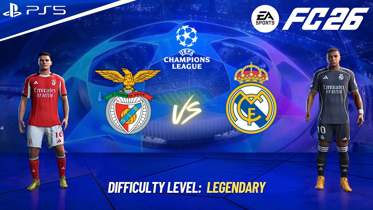 FC 26 - REAL MADRID VS BENFICA FULL MATCH | CHAMPIONS LEAGUE 25/26 | 4K60