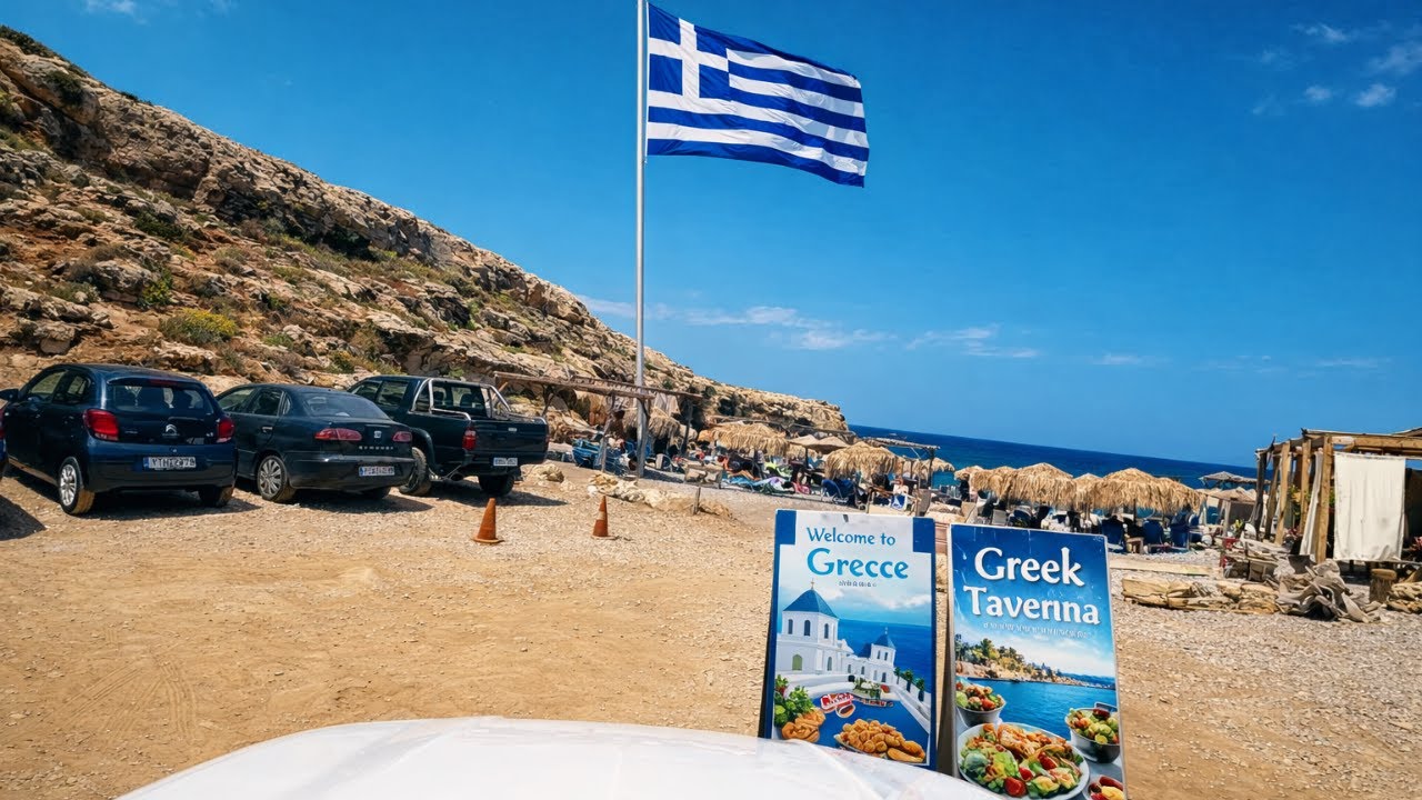 This Coastal Road Trip in Crete Ends at a Hidden Beach! 😱
