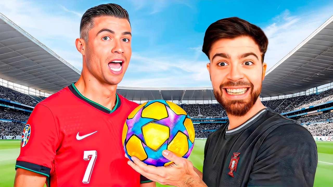 SORPRENDÍ A CRISTIANO RONALDO CON UN BALÓN PERSONALIZADO: ¿LLEGÓ A RECIBIRLO?