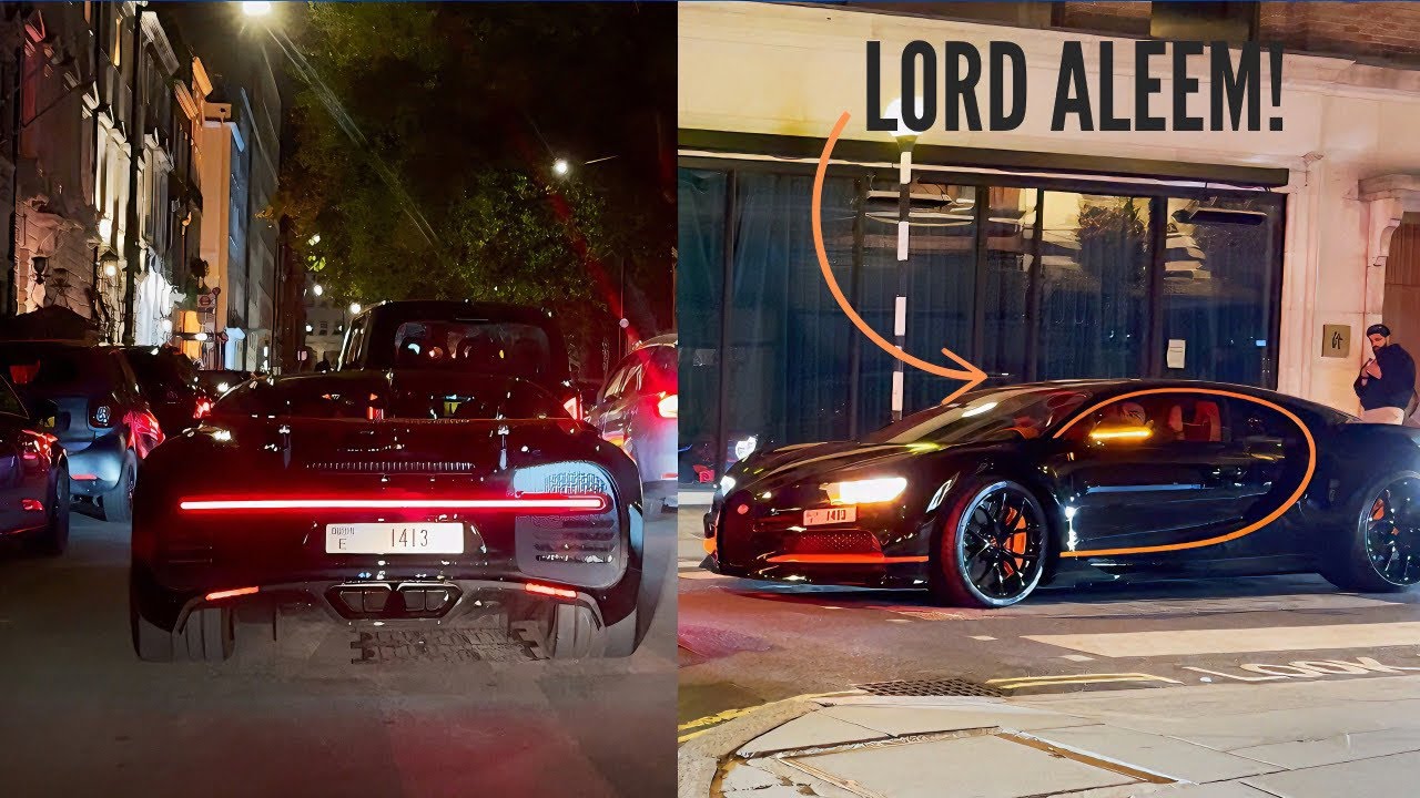 Millionaire Driving His BUGATTI CHIRON W/ LORD ALEEM In London! *Loud Accelerations & Reactions!
