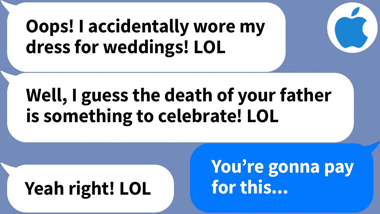 【Apple】My SIL comes drunk in a red dress to my father's funeral and tries to celebrate, so...