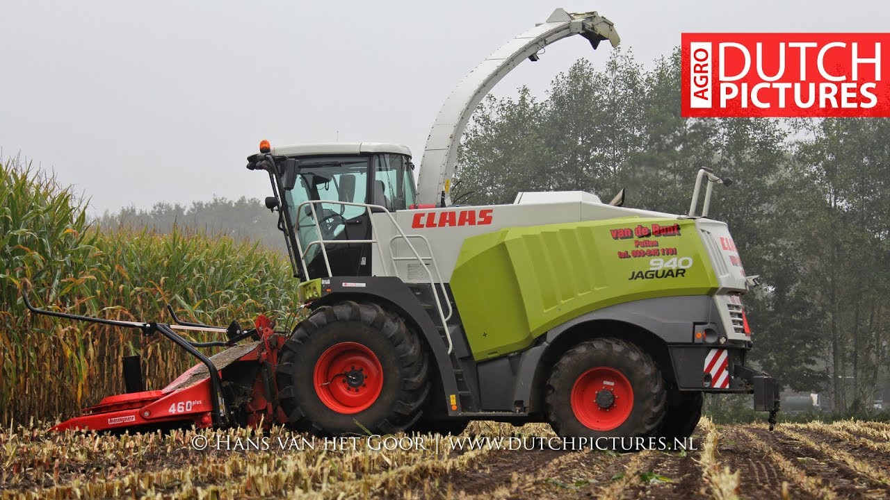 Maize harvest in the Dutch Veluwe woods | Claas Jaguar 940 | Case Puma | Mais hakselen | 2017