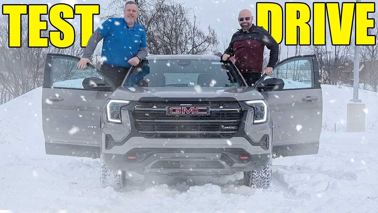 Тест-драйв GMC Terrain 2026 года в 33 см свежего снега: демонстрация зимних условий вождения.
