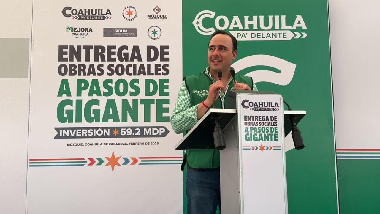 Entrega de Obras Sociales a Pasos De Gigante en #Palaú en #Múzquiz.