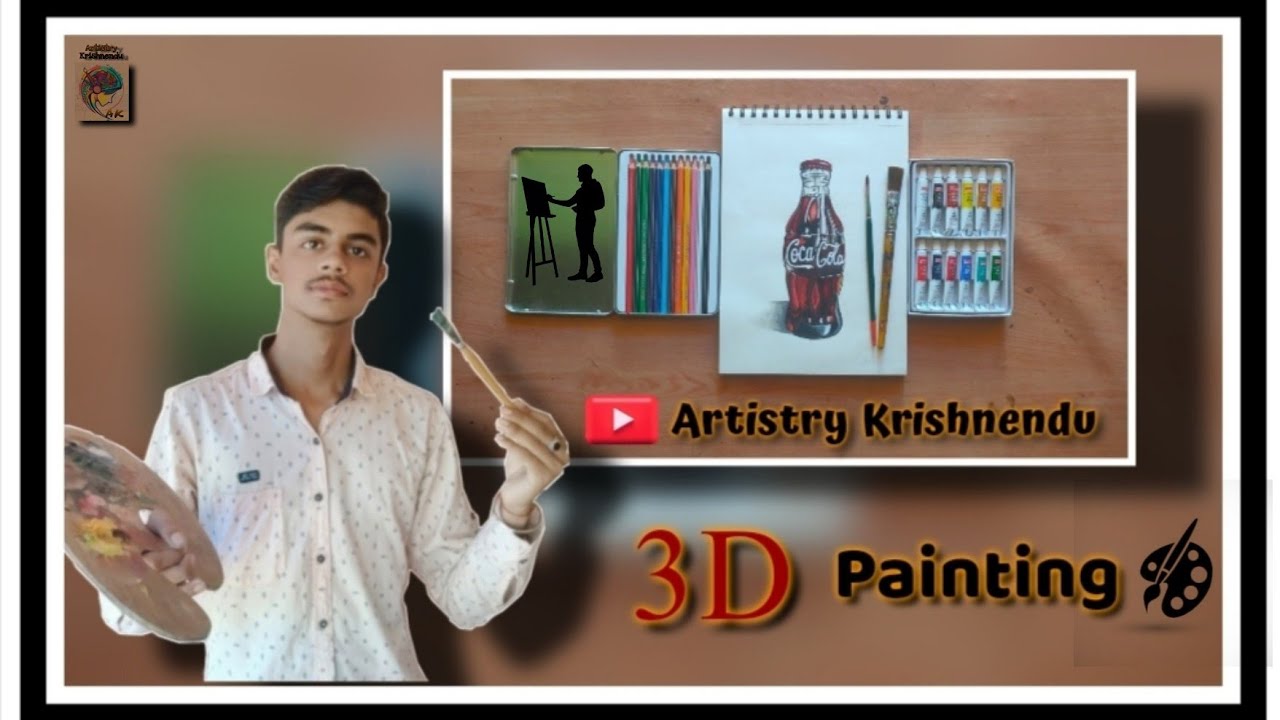 Coca Cola 3D painting 🎨🖌️।Krishnendu pal