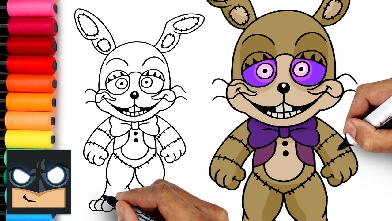 How To Draw Glitchtrap | Five Nights at Freddy's