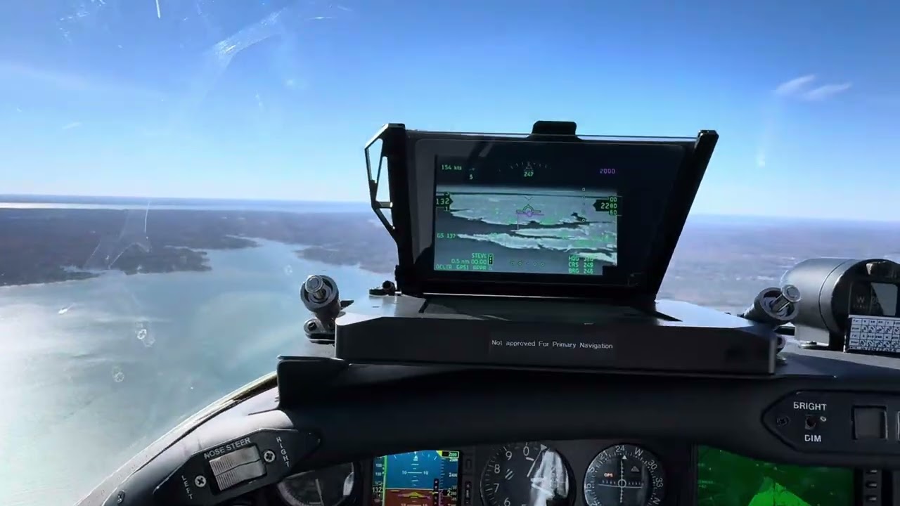 RNAV 25 Approach KPHF w/AeroBrigham HUD