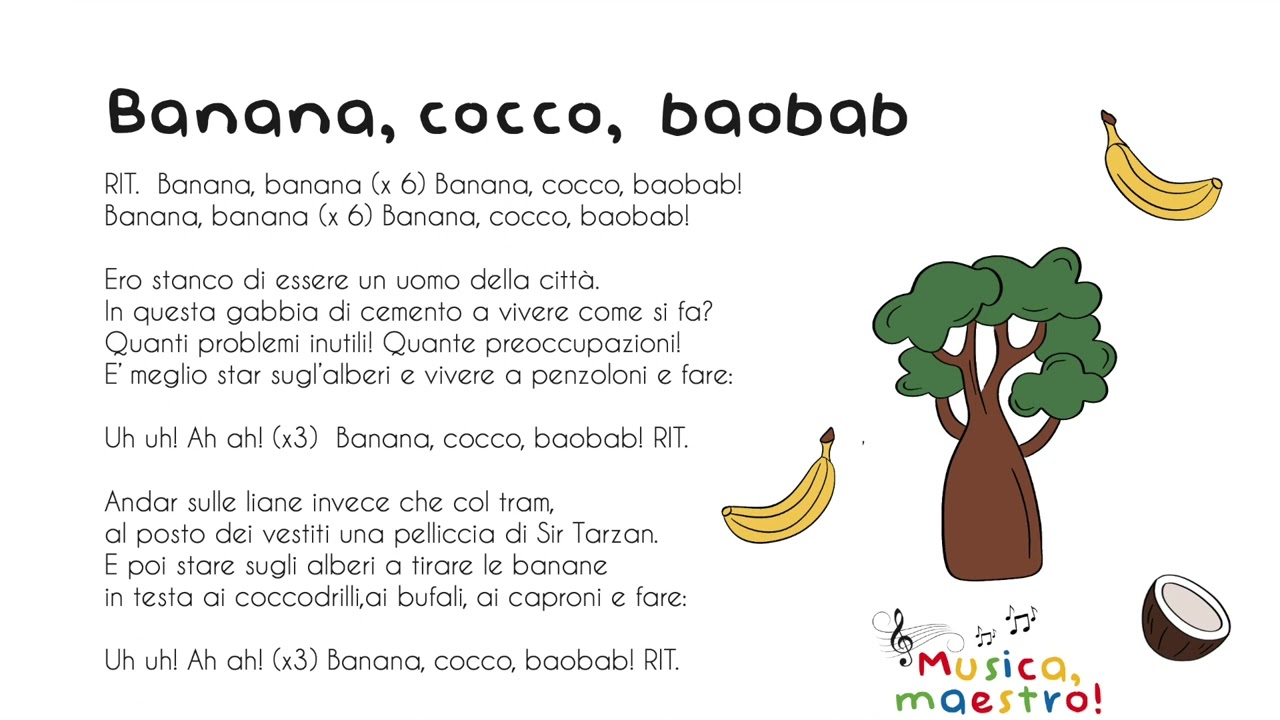 Banana, cocco, baobab