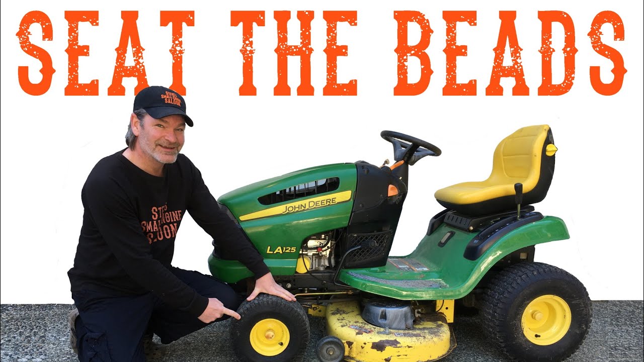 How To Seat The Beads on a New Riding Lawn Mower Tractor Tire