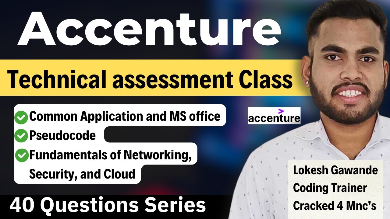 Accenture Pseudocode Questions & Answers | 40 Previous Year Questions | MS Office, Cloud Que & Ans