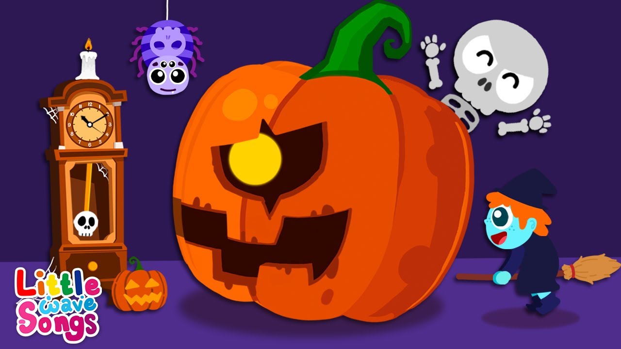 ⭐️Halloween Special! Hickory Dickory Dock Pumpkin Mommoth Kingkong  | Little Wave Songs - Baby Coco