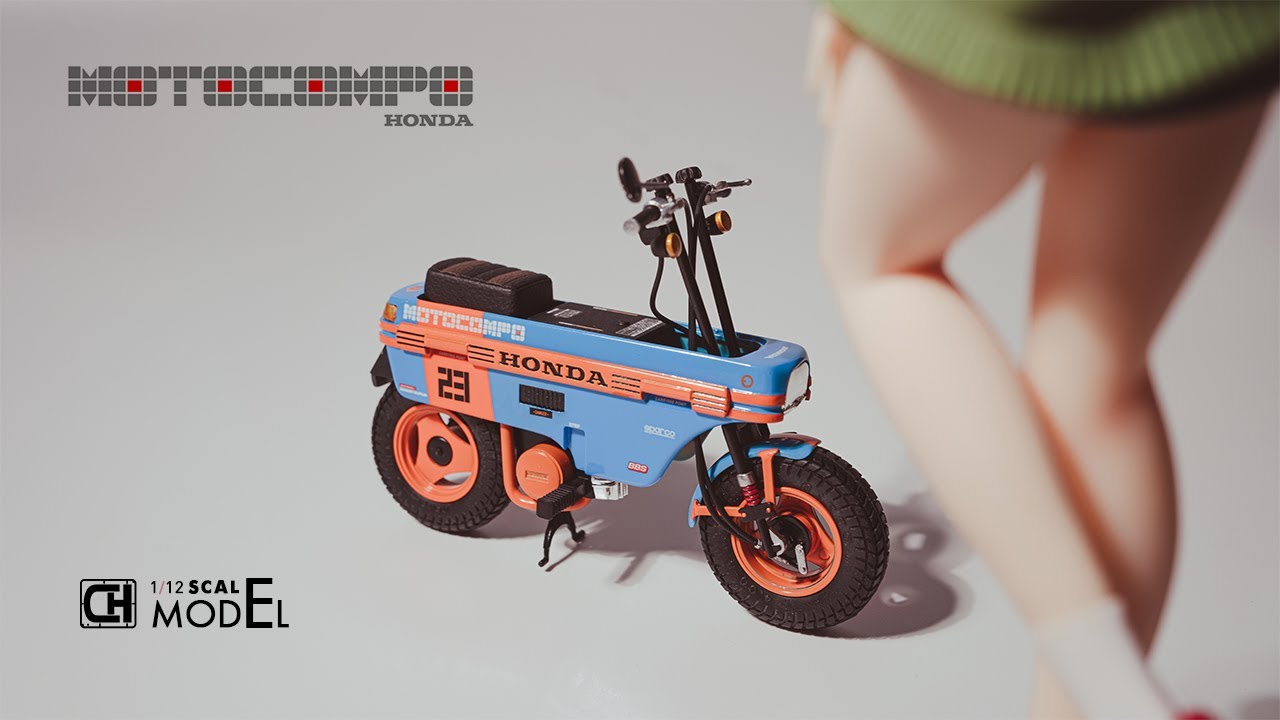 HONDA MOTOCOMPO Full Build | Step By Step | 1/12 Scale Model | AOSHIMA