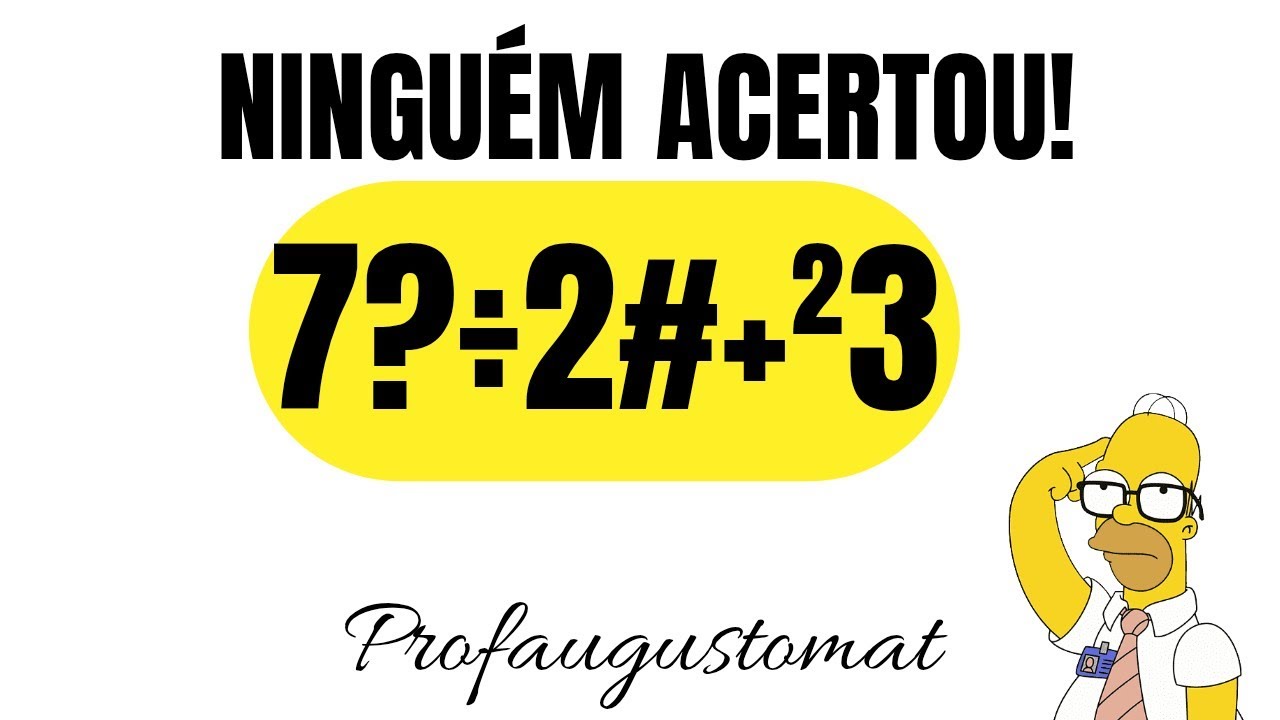 4 QUESTÕES DE MATEMATICA BÁSICA - DUVIDO VOCÊ CONSEGUIR RESOLVER ELAS!