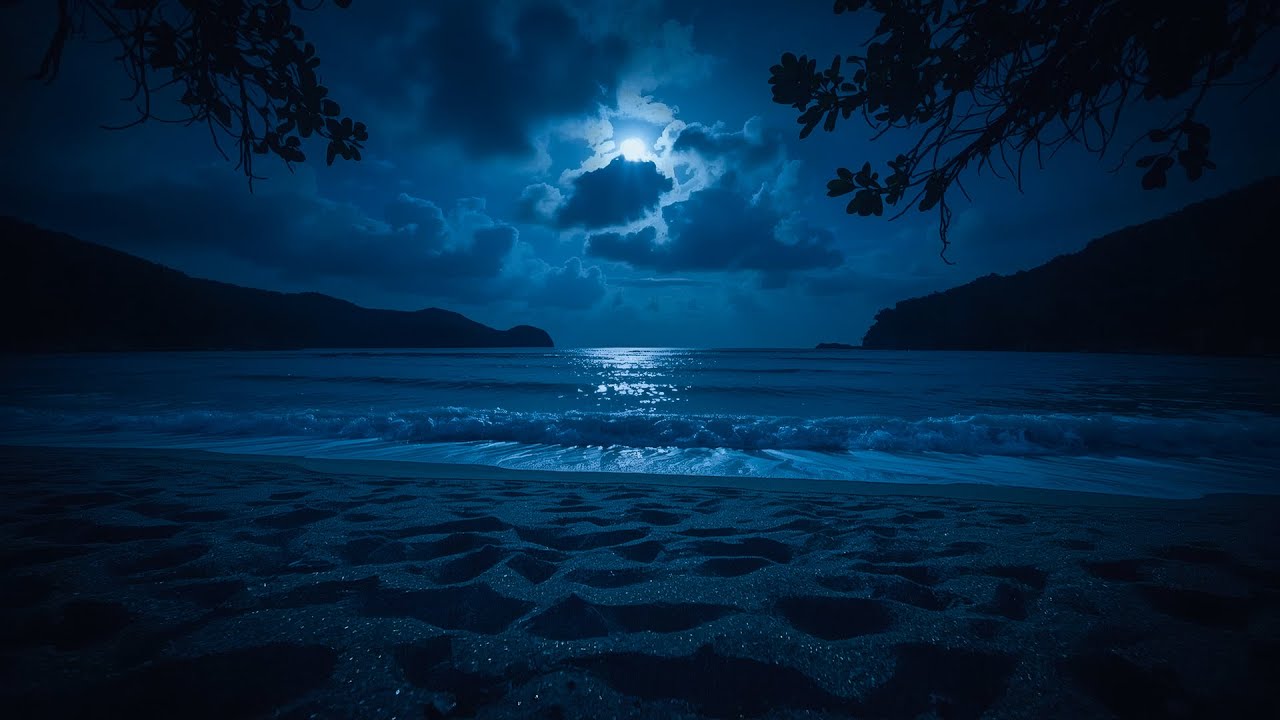 Deep Sleep Ocean Waves 🌊 Gentle Night Surf for Relaxation, Stress Relief & Restful Sleep