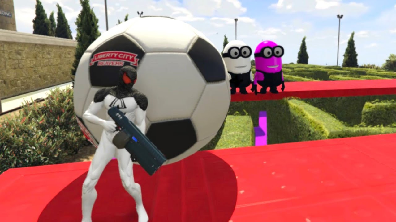 Funny Spiderman vs Pink Minion - GTA 5 Epic Ragdoll Episode.45