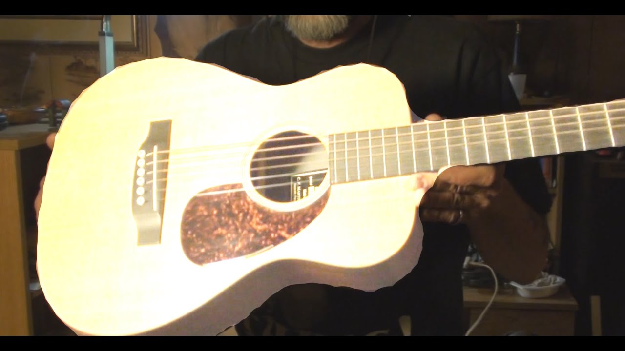 Little Martin LX1 acoustic guitar setup and gets pick guard neck relief set