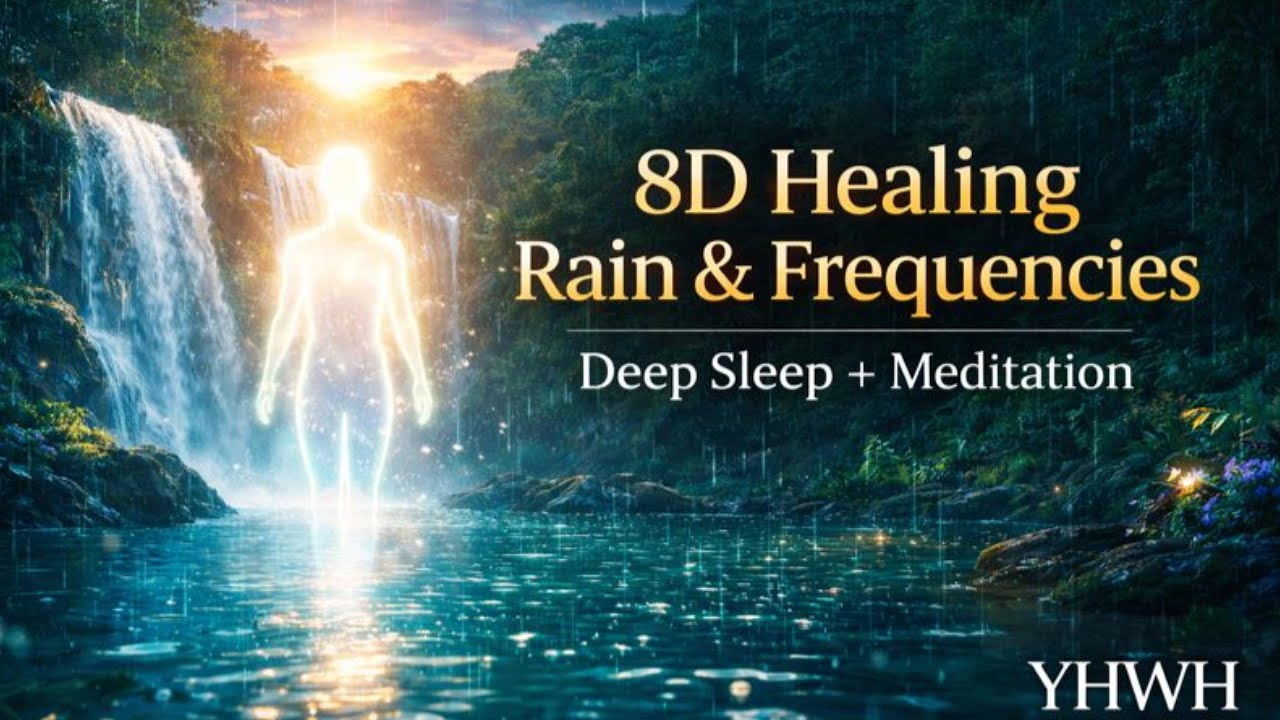 432Hz + 528Hz + 963Hz | 8D AUDIO RAIN for Deep Relaxation & Sleep | Headphones On