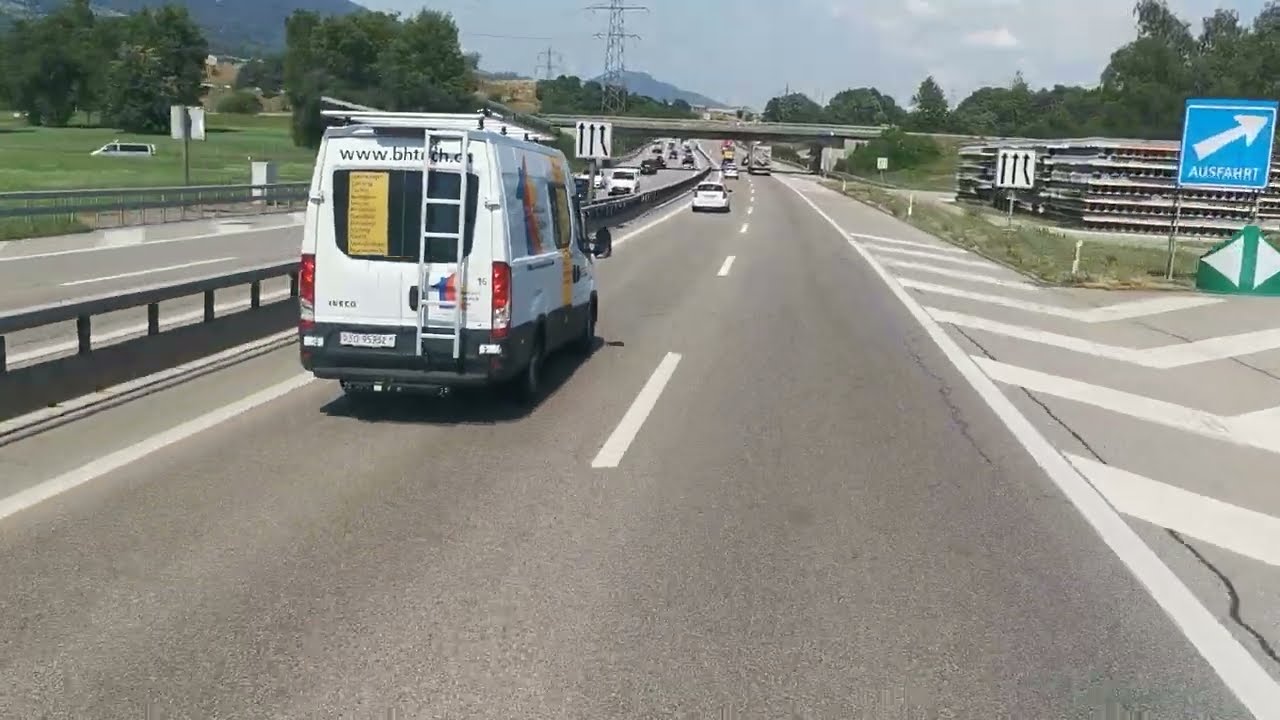 Mercedes Actros 1863 L - Fahrt Autobahn A1 Solothurn Richtung Zürich Ausfahrt Aarau Ost